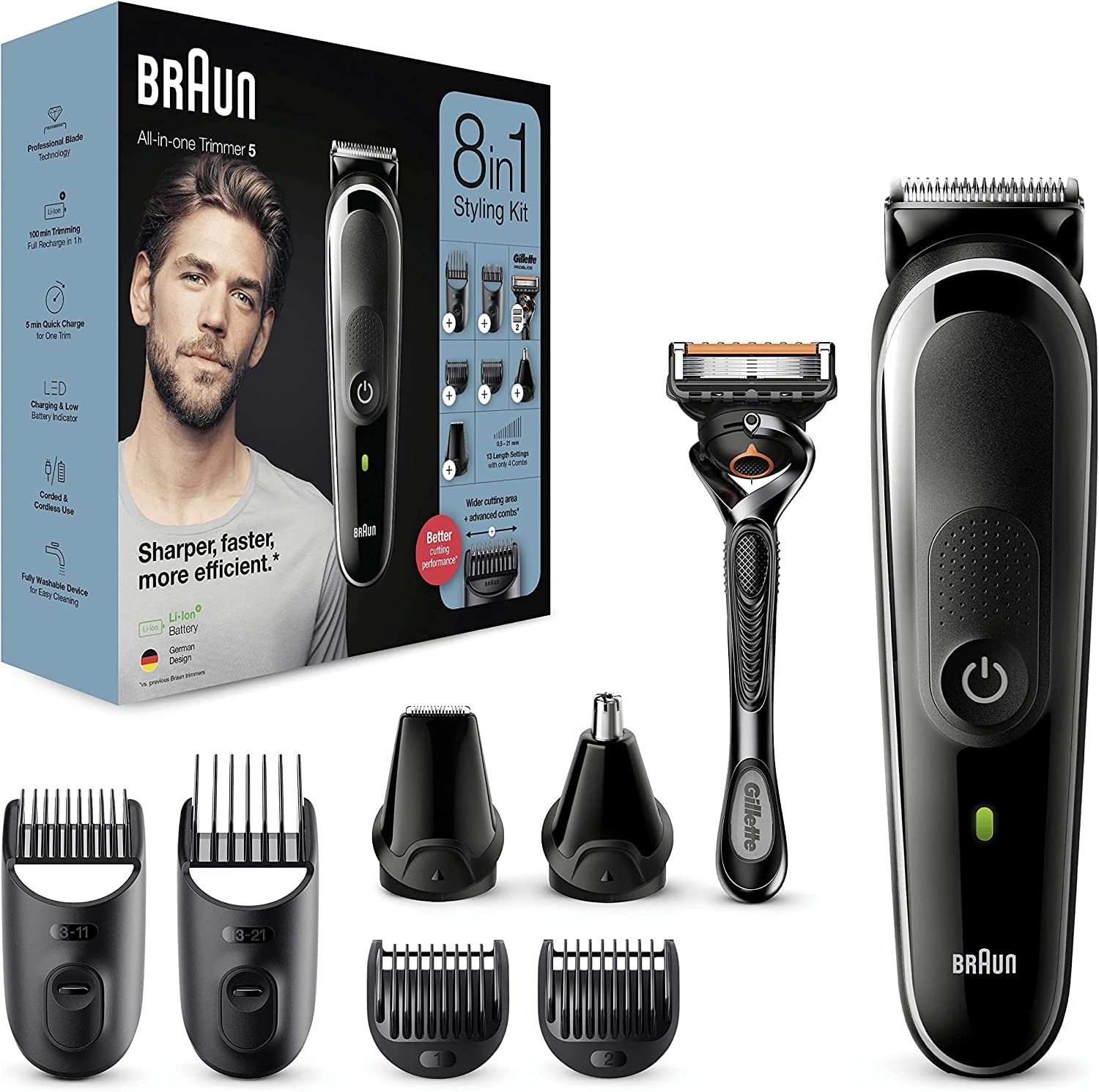 BRAUN TONDEUSE ALL IN ONE 8 IN 1 MGK5260 - YOUNESCOIF