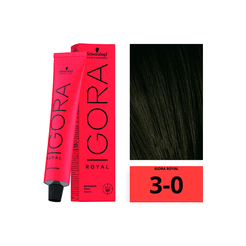 3.0 SCHWARZKOPF IGORA ROYAL 3-0 Châtain Foncé Naturel 60ml – Image 1