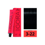 SCHWARZKOPF IGORA ROYAL 3-22 Châtain Foncé Fumé Extra 60ml