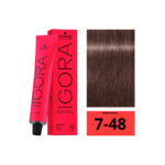 SCHWARZKOPF IGORA ROYAL 7-48 Blond Moyen Beige Rouge 60ml