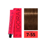 SCHWARZKOPF IGORA ROYAL 7-55 Blond Moyen Doré Extra 60ml