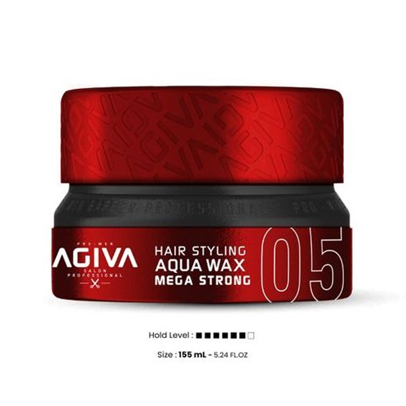 1-128 Cire Coiffante Agiva Hair Styling Aqua Wax Mega Strong 05 – Image 1