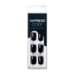 KISS IMPRESS Press-on manicure all black S