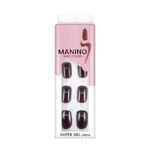 MANINO Press-on mains noir bordeaux