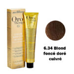 Fanola Oro Therapy Color Kératine Oro Pure 6.34 blond foncé doré cuivré 100ml
