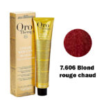 Fanola Oro Therapy Color Kératine Oro Pure 7.606 blond rouge chaud 100ml