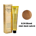 Fanola Oro Therapy Color Kératine Oro Pure 8.34 blond clair doré cuivré 100ml