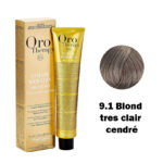 Fanola Oro Therapy Color Kératine Oro Pure 9.1 blond tres clair cendré 100ml