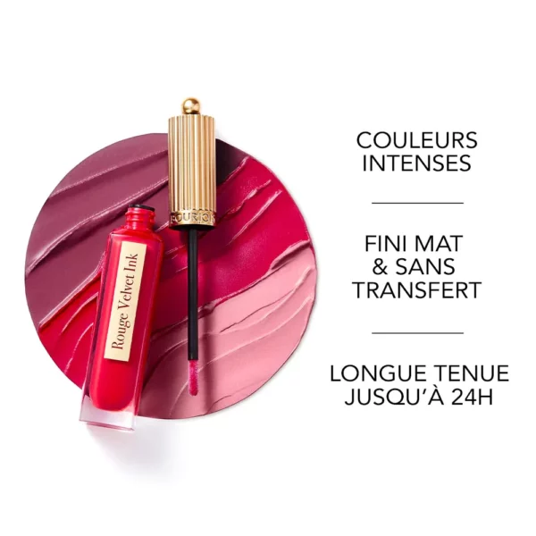 BOURJOIS Encre à Lèvres Velvet Ink – Rouge à Lèvres Liquide Mat Sans Transfert Longue Tenue TUNISIE