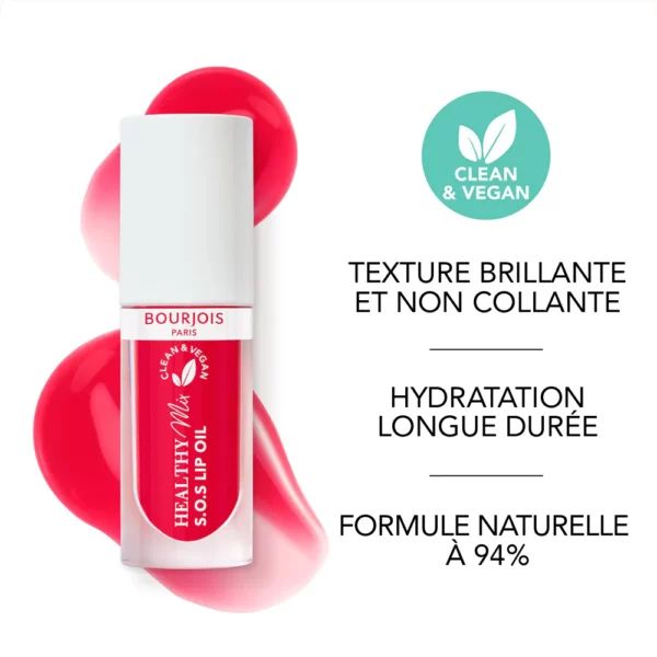 BOURJOIS Healthy Mix S.O.S Lip Oil Hydratant Brillant TUNISIE