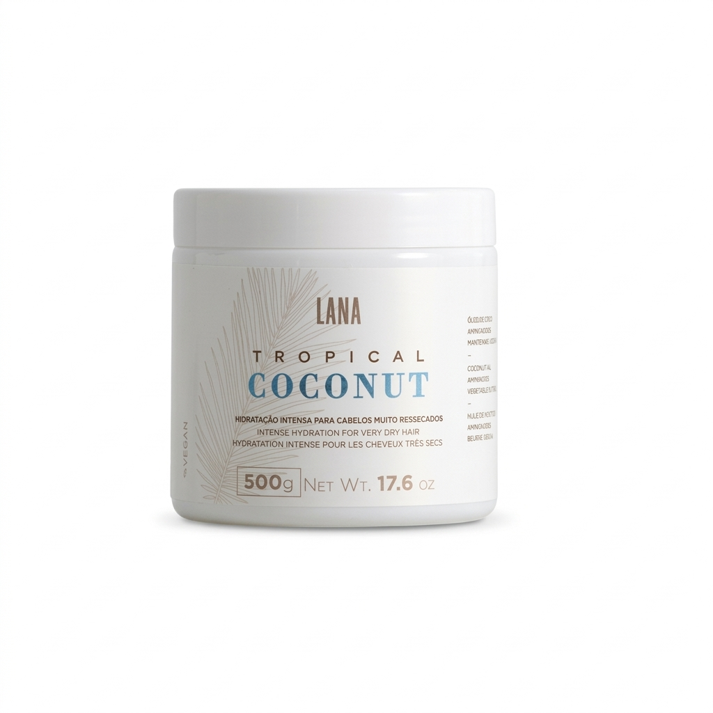 lana tropical masque Tunisie LANA BRASILES Masque Hydratation Intense TROPICAL COCONUT 500 GR