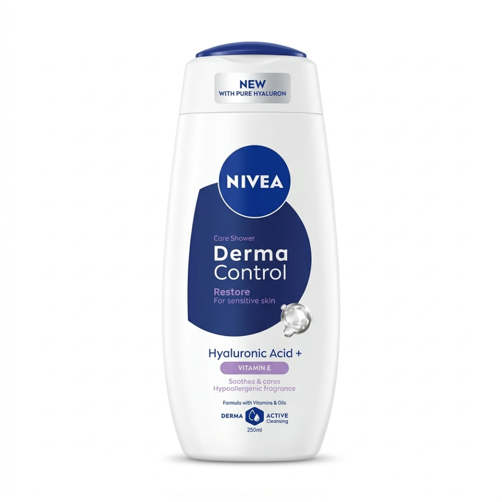 NIVEA Gel Douche Derma Control Restore 250ml Peaux Sensibles