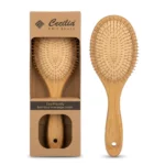CECILIA HAIR BRUSH brosse à cheveux bambou picots métalliques tunisie