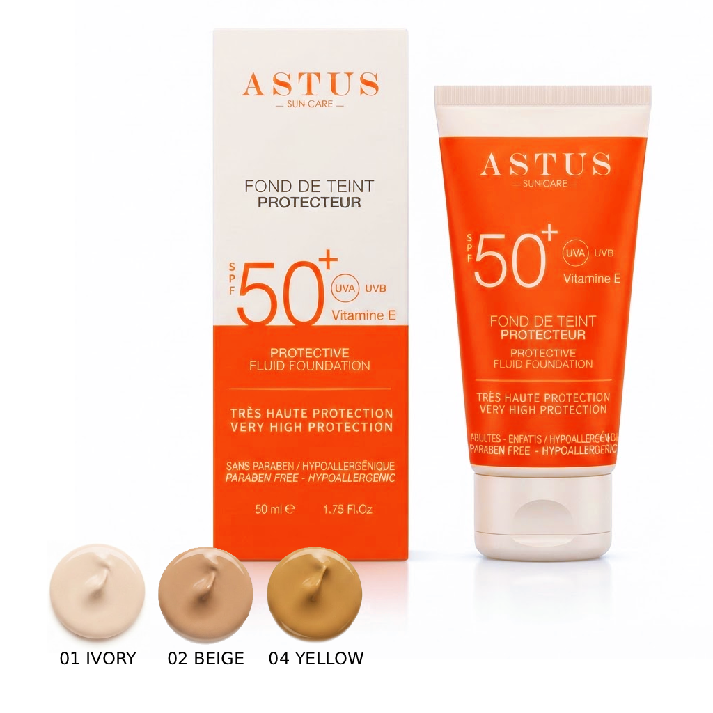 ASTUS ÉCRAN SOLAIRE TEINTÉ SPF50+ visage 50ml Tunisie ASTUS ÉCRAN SOLAIRE TEINTÉ SPF50+ visage 50ml Tunisie