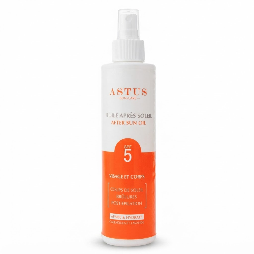 ASTUS HUILE AFTER SUN SPF5 calendula lavande 200ml Tunisie ASTUS HUILE AFTER SUN SPF5 calendula lavande 200ml Tunisie
