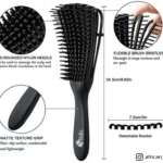 brosse démêlante cheveux bouclés CECILIA avec support amovible