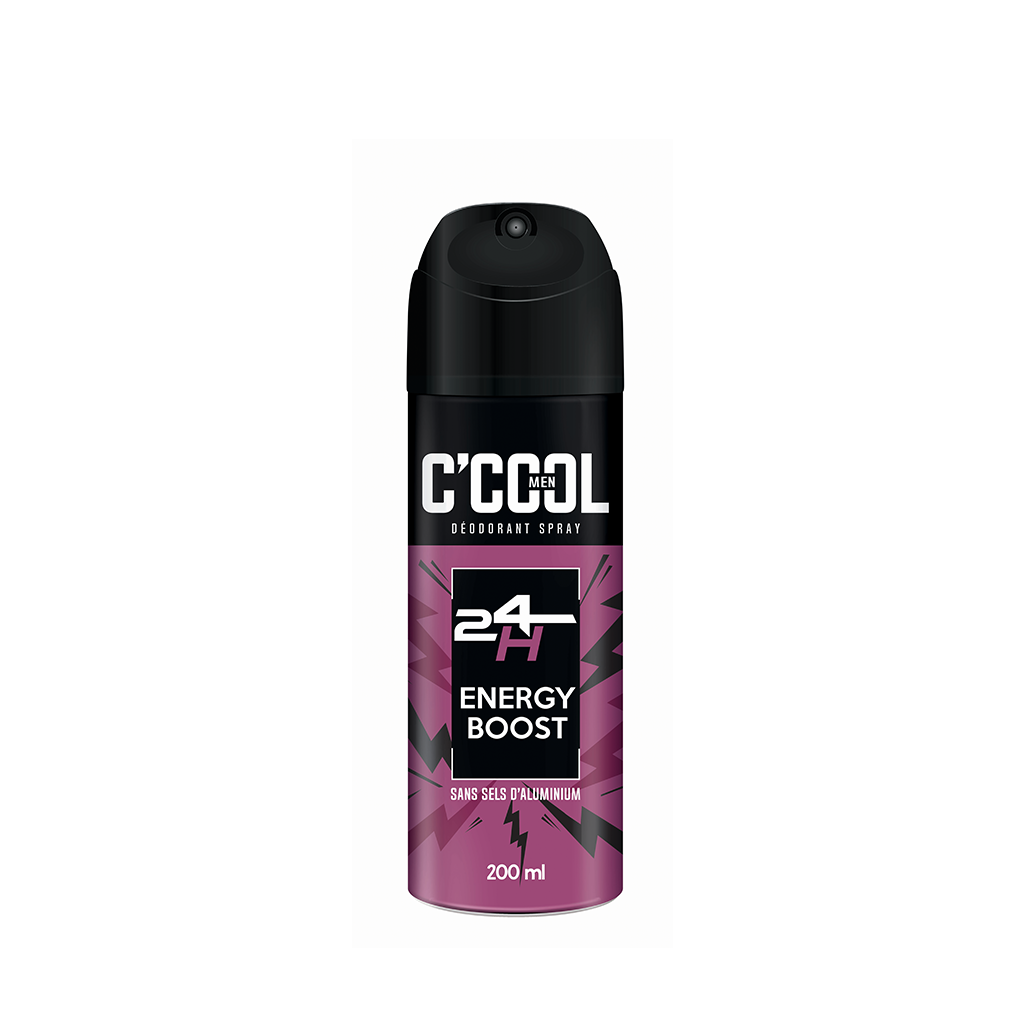 C'COOL ENERGY BOOST déodorant spray longue tenue 24h 200ml Tunisie