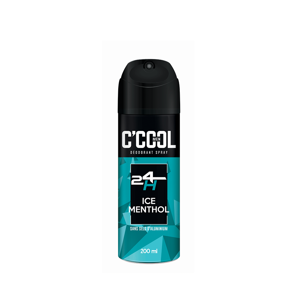 C'COOL ICE MENTHOL déodorant spray mentholé glacé 200ml Tunisie C'COOL ICE MENTHOL déodorant spray mentholé glacé 200ml Tunisie