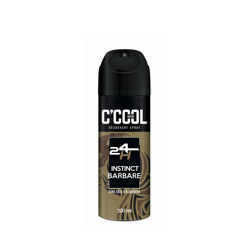 C'COOL INSTINCT BARBARE déodorant spray intense 24h 200ml Tunisie
