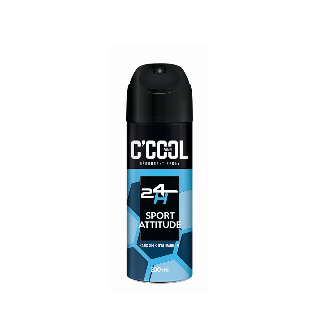 C'COOL SPORT ATTITUDE déodorant spray sport actif 24h 200ml Tunisie