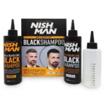 NISH MAN shampooing colorant noir cheveux&barbe 200ml Tunisie