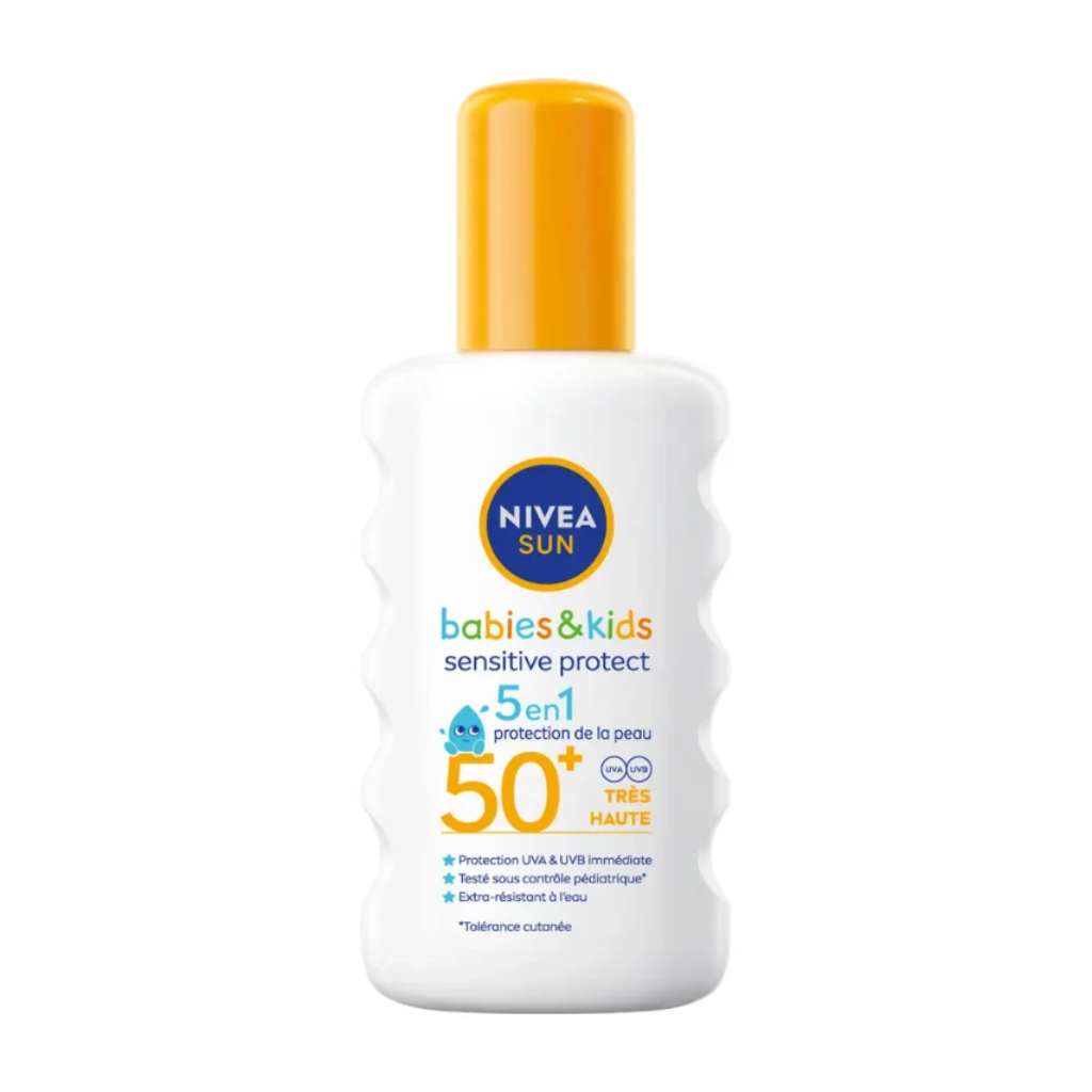 NIVEA SUN lait solaire Babies&kids SPF50+ spray sensitive 200ml Tunisie NIVEA SUN lait solaire Babies&kids SPF50+ spray sensitive 200ml Tunisie