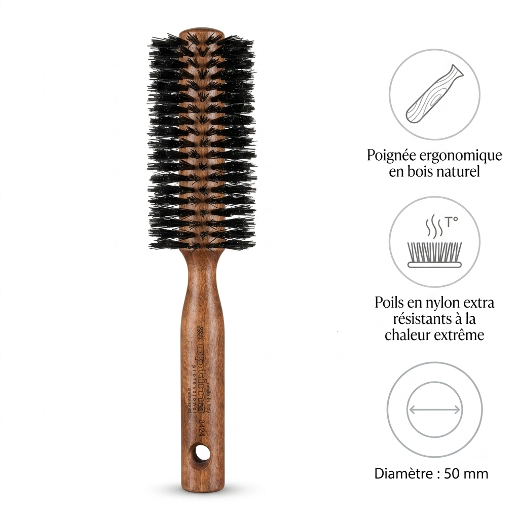 OPTIMA PROFESSIONAL 8424 brosse de brushing pro 50mm nylon extra