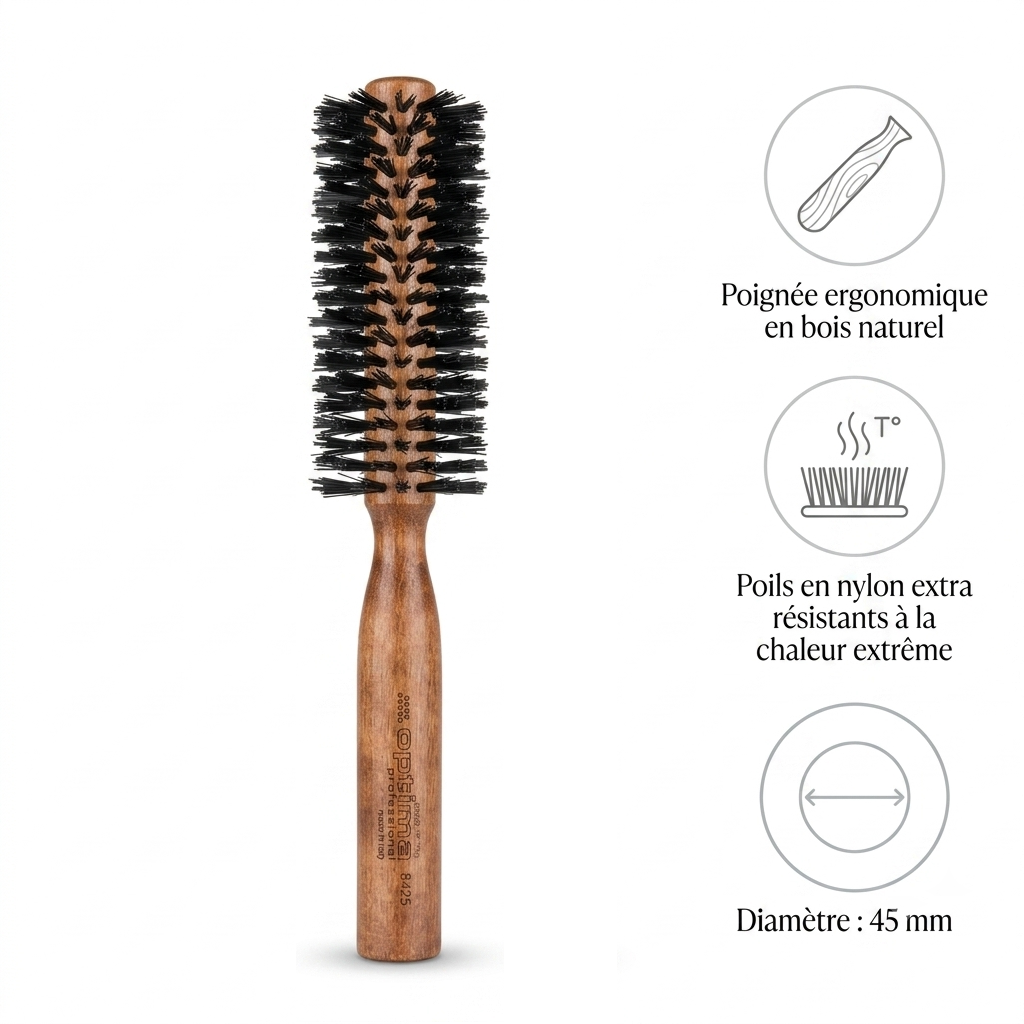 OPTIMA PROFESSIONAL 8425 brosse de brushing pro 45mm nylon extra