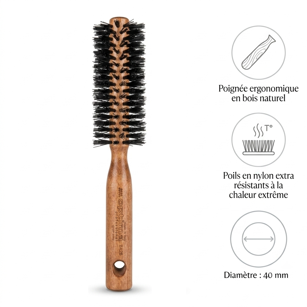 OPTIMA PROFESSIONAL 8426 brosse de brushing pro 40mm nylon extra