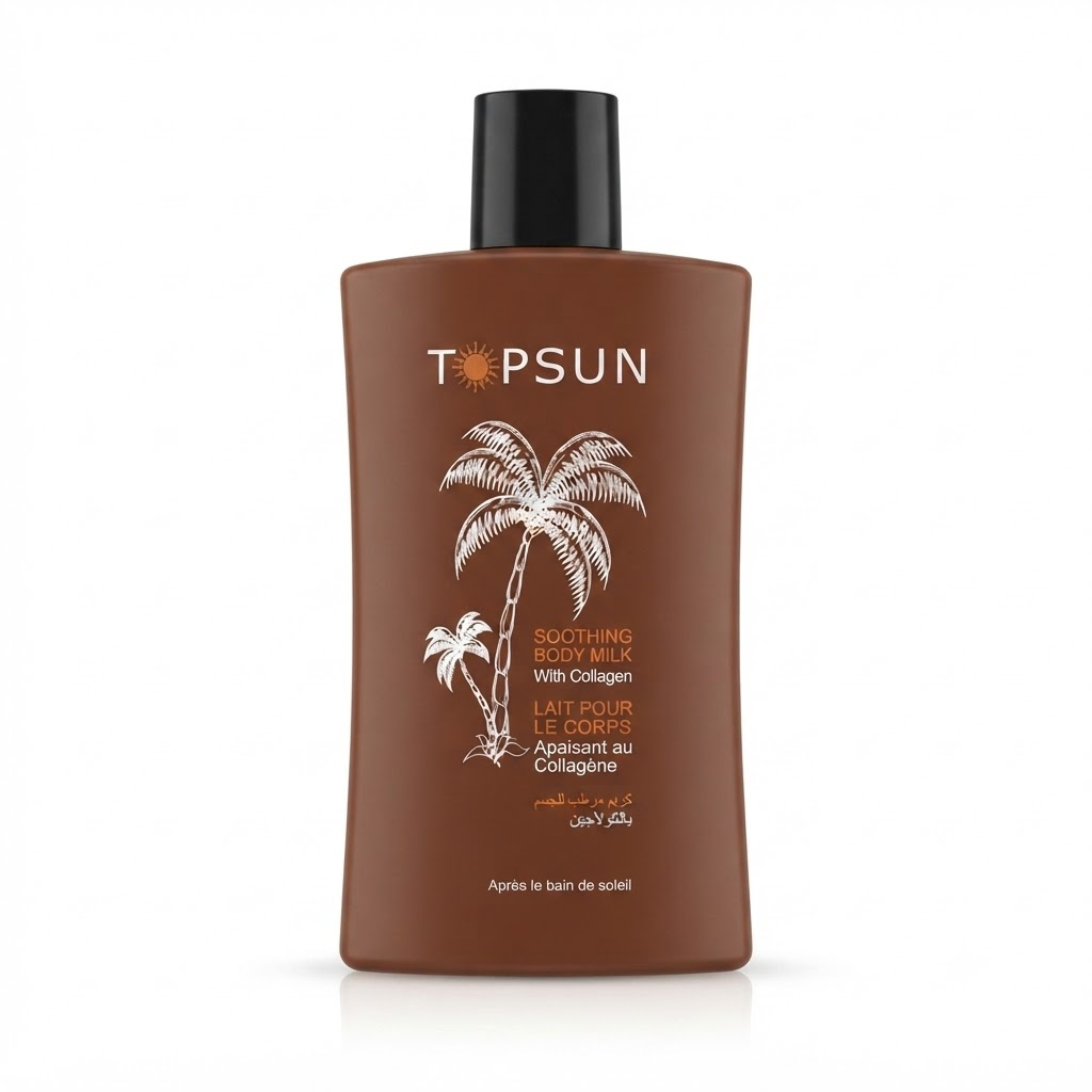 TOP SUN lait après-soleil collagène corps 200ml Tunisie TOP SUN lait après-soleil collagène corps 200ml Tunisie