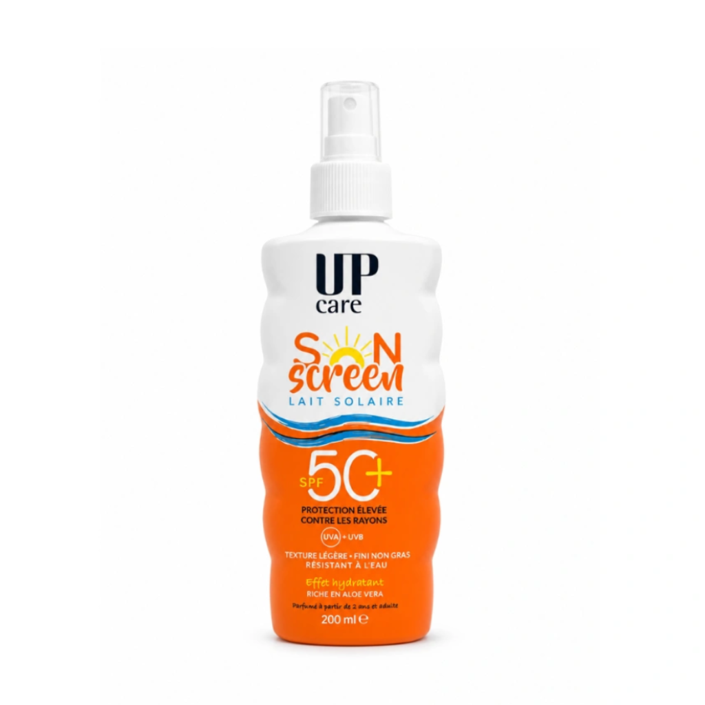 UP CARE lait solaire SPF50+ protection famille 200ml Tunisie UP CARE lait solaire SPF50 protection famille 200ml Tunisie