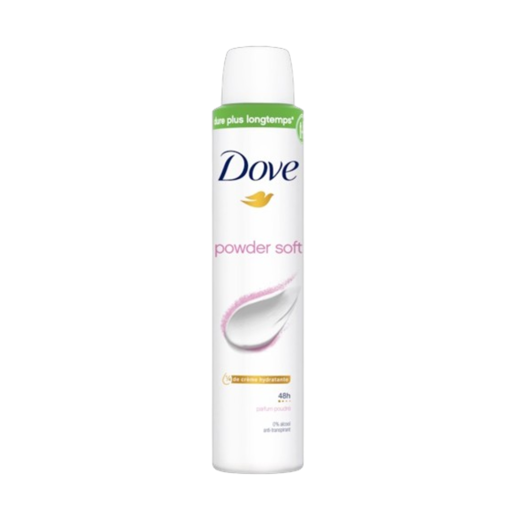 DOVE Powder Soft déodorant spray femme poudré 48h 200ml Tunisie DOVE Powder Soft déodorant spray femme poudré 48h 200ml Tunisie
