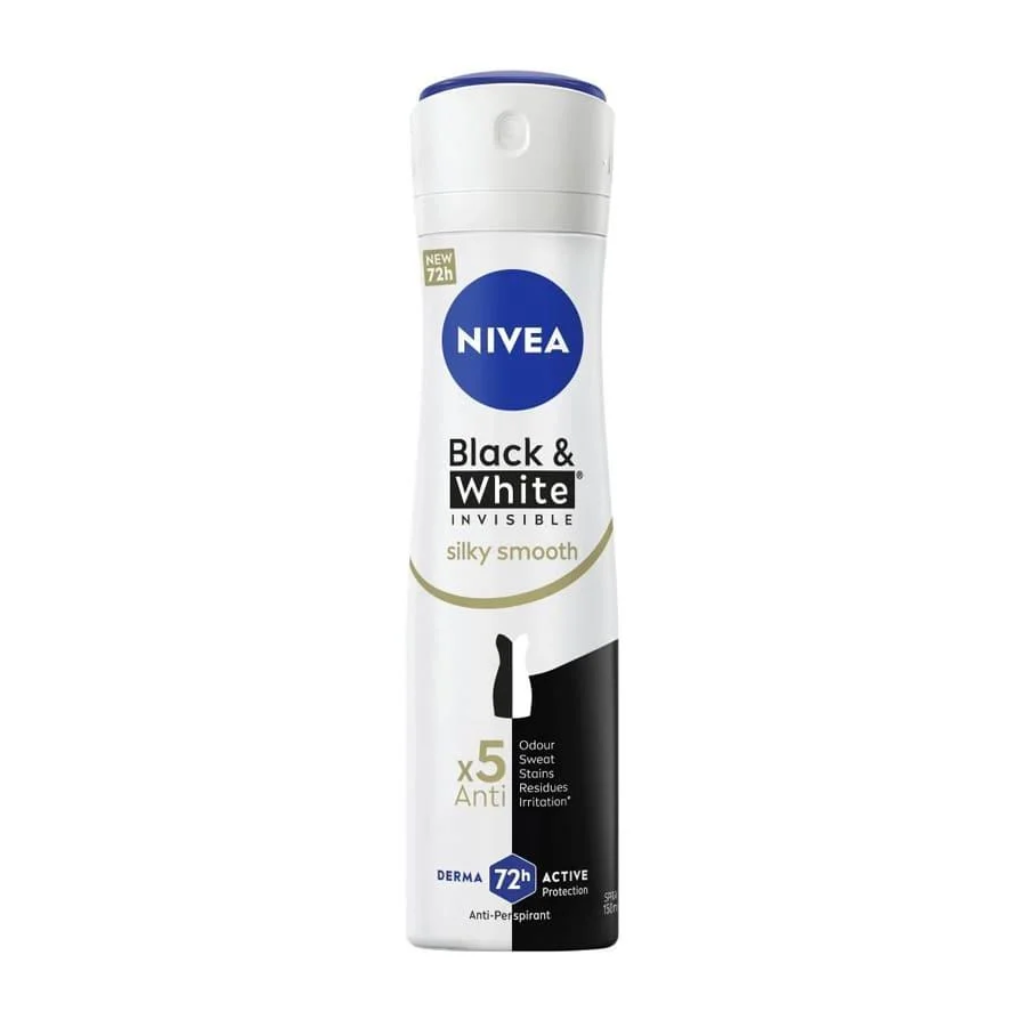 NIVEA BLACK&WHITE silky smooth déodorant spray invisible 200ml Tunisie NIVEA BLACK&WHITE silky smooth déodorant spray invisible 200ml Tunisie