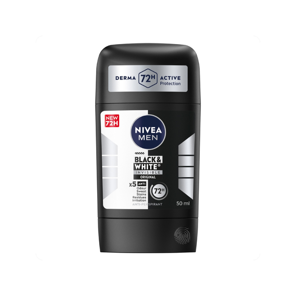 NIVEA Black & White déodorant stick homme 72h 50ml Tunisie NIVEA Black & White déodorant stick homme 72h 50ml Tunisie