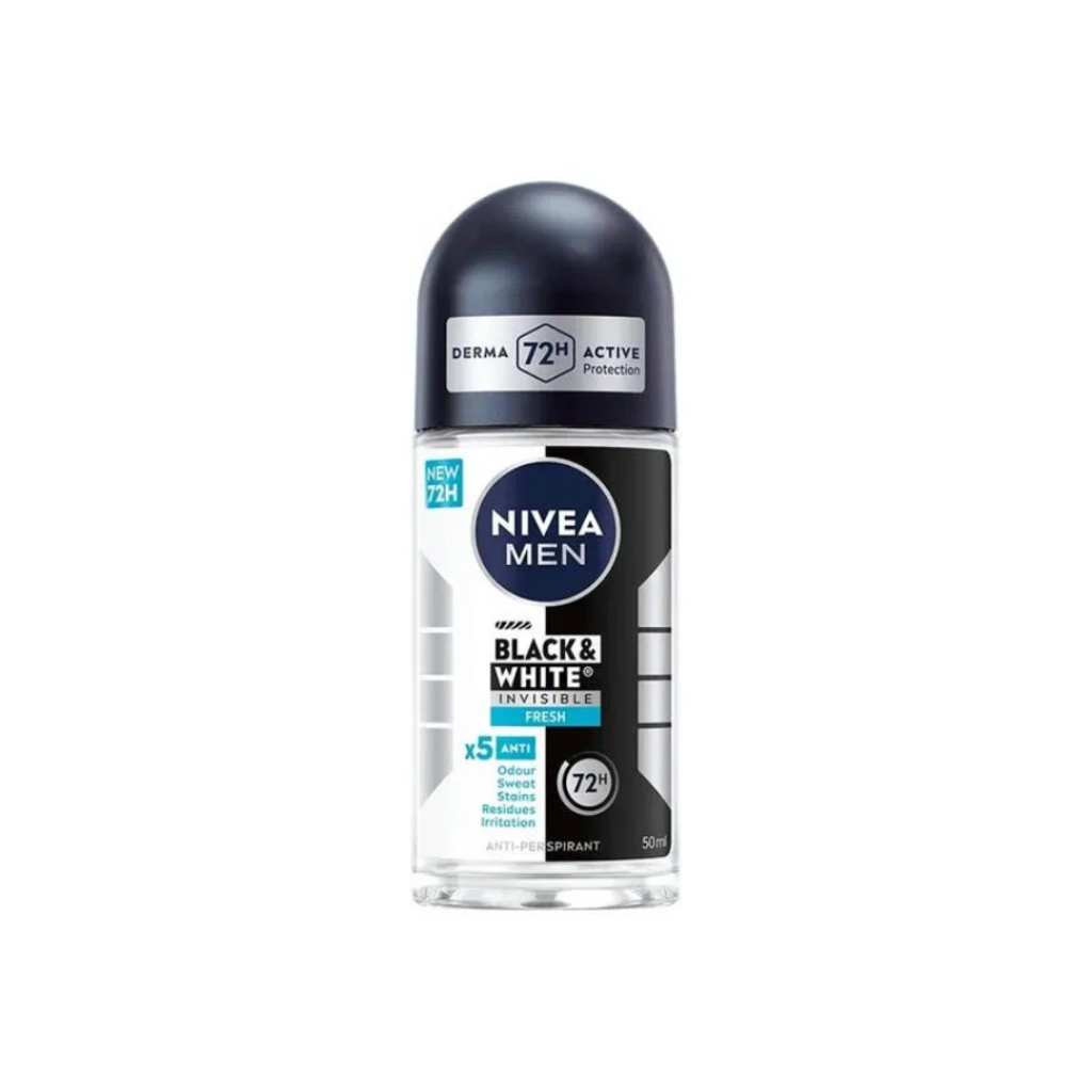 NIVEA MEN Black & White Fresh déodorant roll-on 72h 50mlTunisie NIVEA MEN Black & White Fresh déodorant roll-on 72h 50mlTunisie