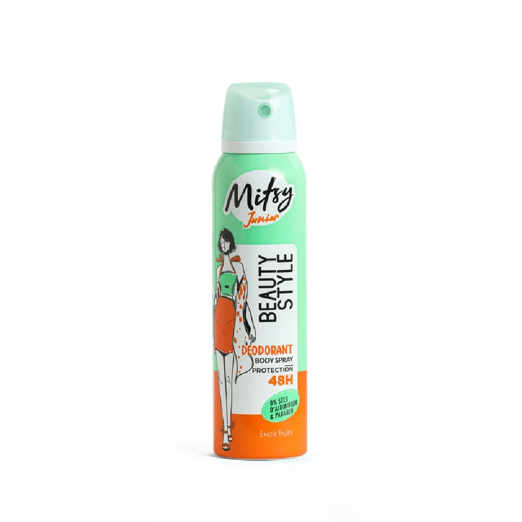 Nihel MITSY BEAUTY STYLE déodorant spray enfant 48h fille 150ml Tunisie Nihel MITSY BEAUTY STYLE déodorant spray enfant 48h fille 150ml Tunisie