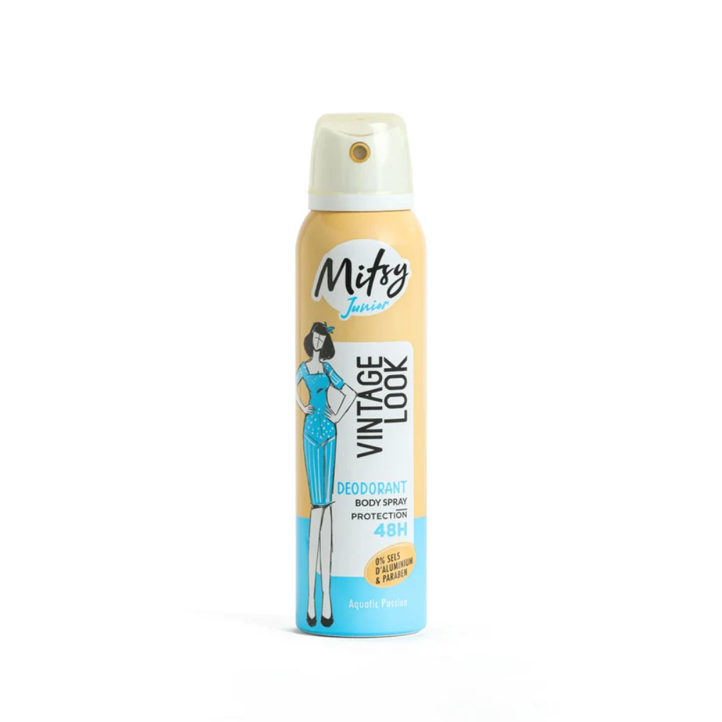 Nihel MITSY VINTAGE LOOK déodorant spray enfant 48h fille150ml Tunisie Nihel MITSY VINTAGE LOOK déodorant spray enfant 48h fille150ml Tunisie