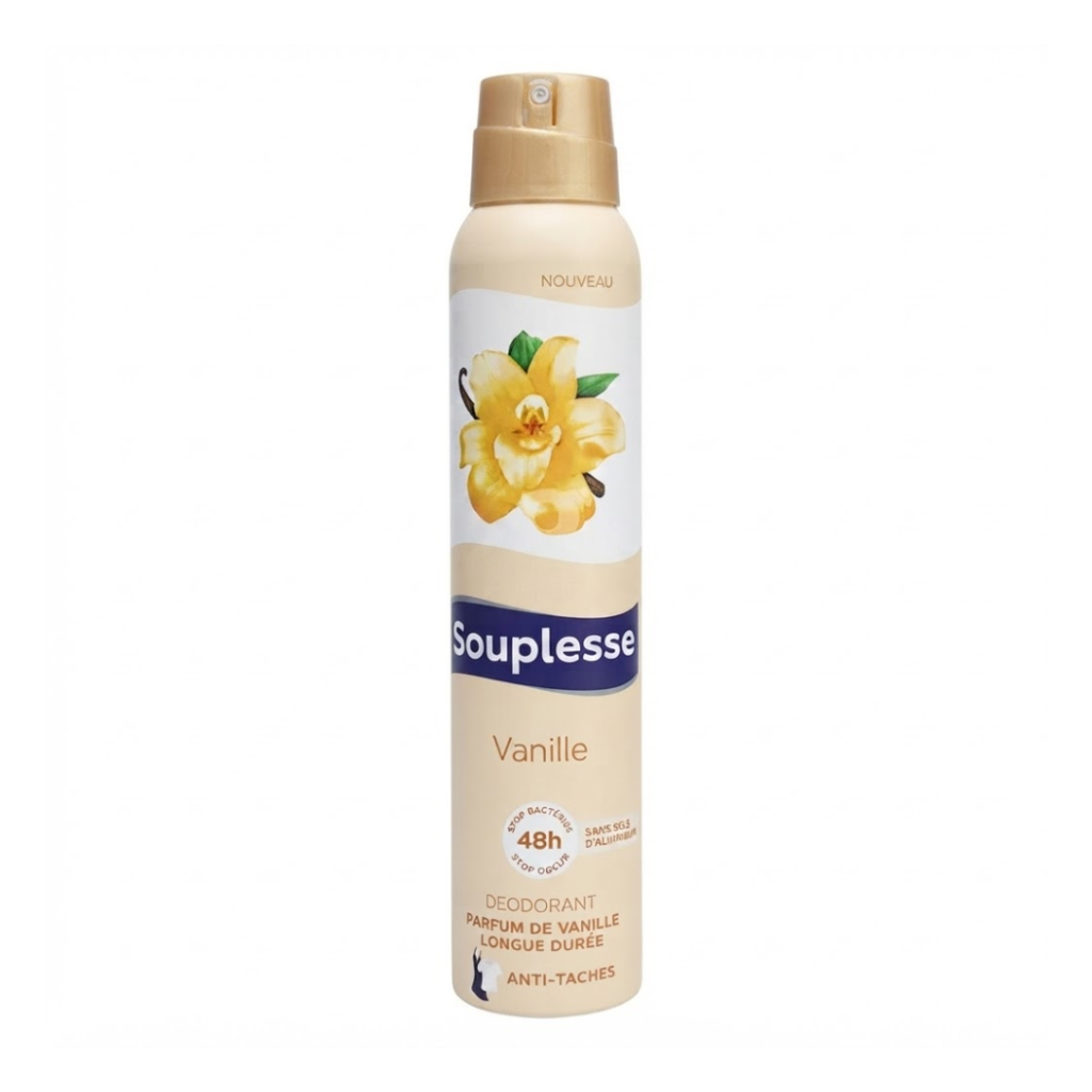 SOUPLESSE VANILLE déodorant spray femme 200 ml Tunisia SOUPLESSE VANILLE déodorant spray femme 200 ml Tunisia