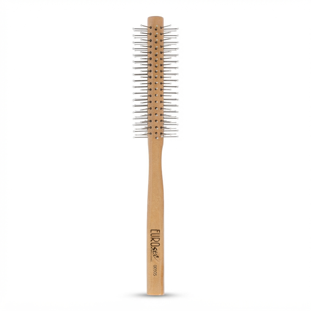 brosse ronde coiffure 9mm Eurostil picots plastique