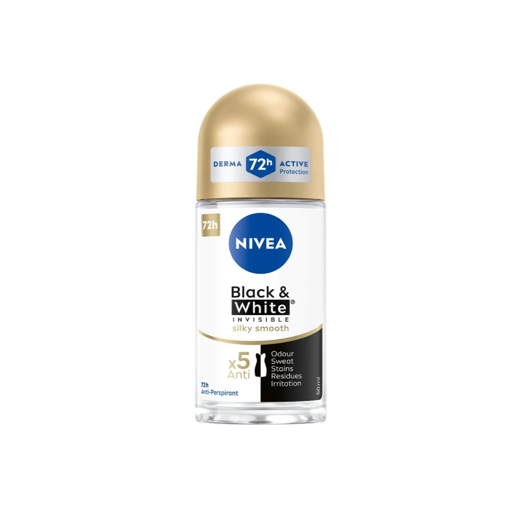 NIVEA Black & White déodorant roll-on invisible 50ml Tunisie NIVEA Black & White déodorant roll-on invisible 50ml Tunisie