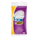 rasoir jetable corps BIC Body, lot de 12 avec peigne intégré
