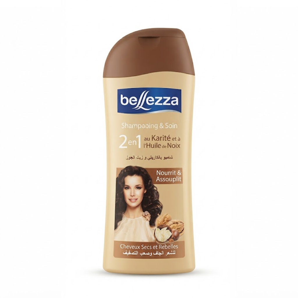 BELLEZZA shampooing 2 en 1 2EN1 karité Noix 350ml Tunisie BELLEZZA shampooing 2 en 1 2EN1 karité Noix 350ml Tunisie