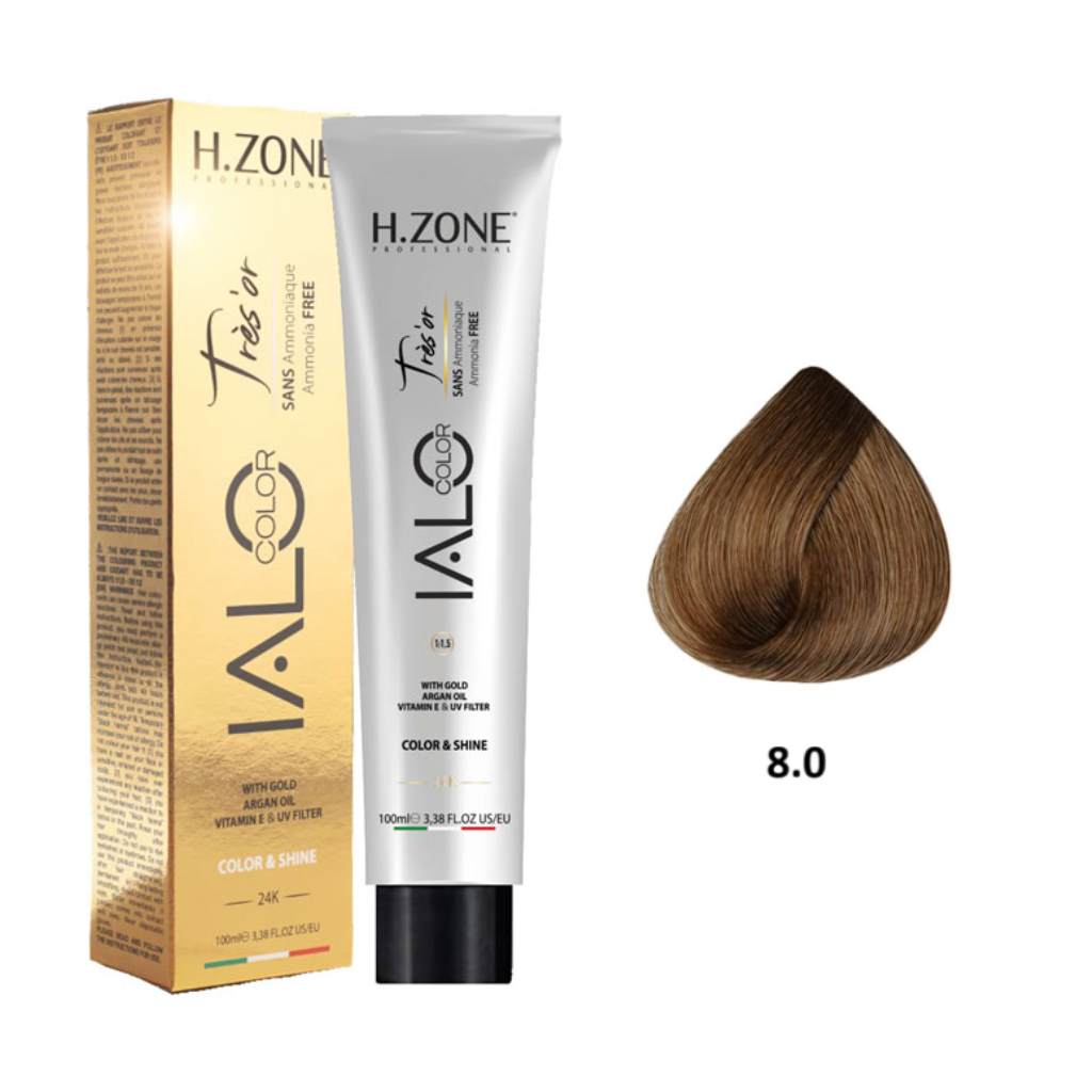 IALO H-ZONE TRÉS'OR coloration blond clair 8.0 100ml Tunisie IALO H-ZONE TRÉS'OR coloration blond clair 8.0 100ml Tunisie