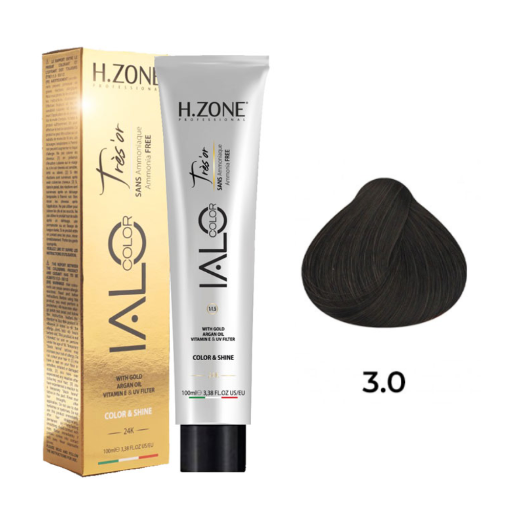 IALO H-ZONE TRÉS'OR coloration châtain foncé 3.0 100ml Tunisie